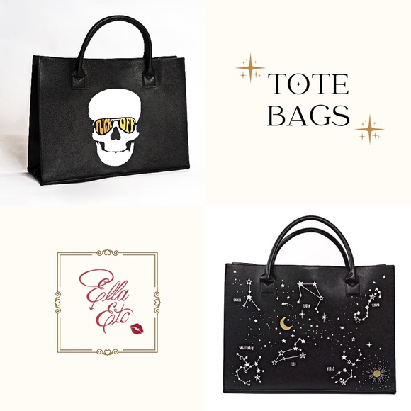 SOLD!!! Horoscope Constellations Tote Bag Vegan Leather - Picture 9 of 9